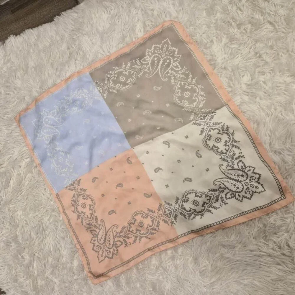 Soft Stain Neck Scarf Fashion Shawl Warp Elegant Luxury Square Scarves